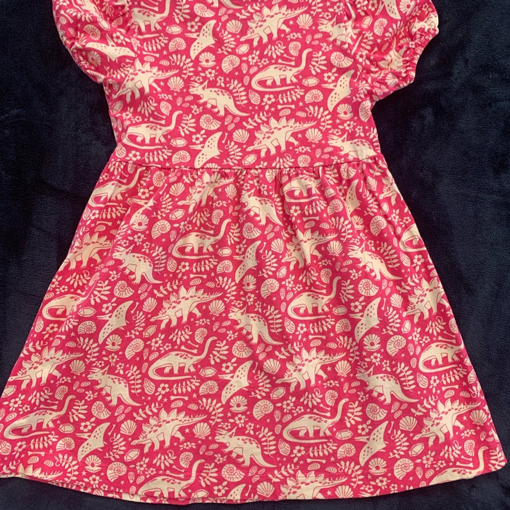 Mini Boden Pink Dinosaur Print Dress